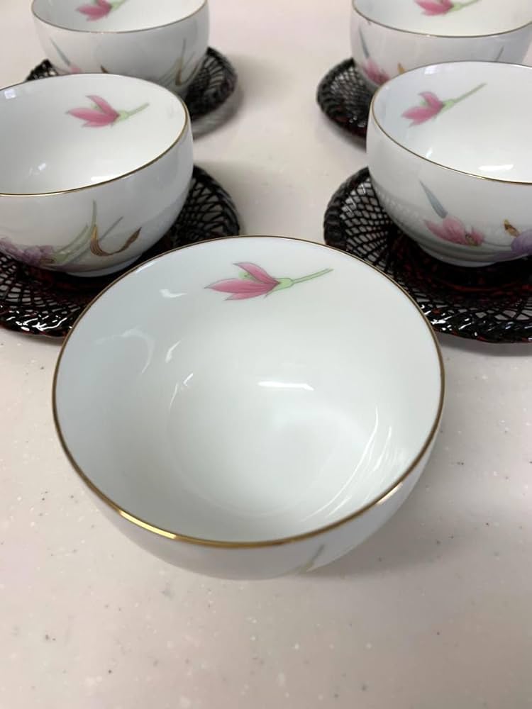 Amazon.co.jp: 籃胎漆器 茶托 5枚 ハリカ 湯呑み5客セット